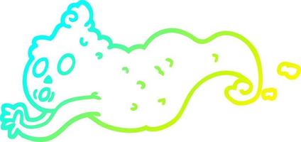 cold gradient line drawing cartoon spooky ghost vector