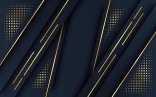 Luxury black background with a combination glowing golden dots with 3D style. vector