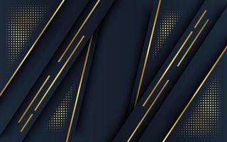 Luxury black background with a combination glowing golden dots with 3D style. vector