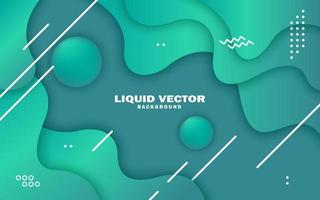 fondo geométrico abstracto de diseño degradado de moda con una plantilla de diseño de vector dinámico verde suave, líquido y fluido que puede utilizar un afiche moderno, presentación digital, negocio de marketing