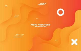 Dynamic textured background design in 3D style with orange color. vector