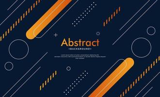 Hipster modern geometric abstract background. Bright blue banner with a trend orange stripes, textured background vector