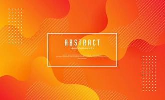 Dynamic textured background design in 3D style with orange color. vector