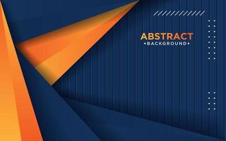 Template corporate banner of orange and black glossy stripes on black background. vector