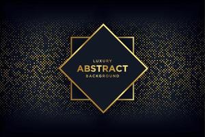 Luxury black background with a combination glowing golden dots with 3D style. vector