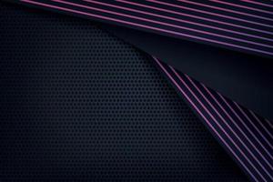 abstract metallic purple black frame layout modern tech design template background vector