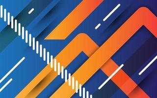 Modern dark navy with futuristic orange lines color combination. vector