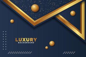 Luxury black background with a combination glowing golden dots with 3D style. vector