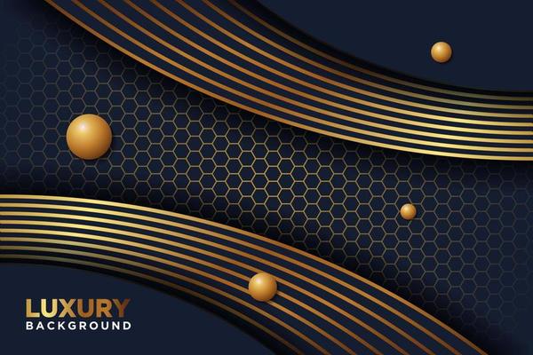 Golden lines luxury on white overlap brown and black shades color background. elegant realistic paper cut style 3d.