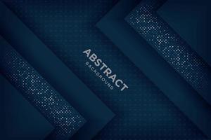 glowing golden dots glitter overlapping on dark blue background. Collection of luxury and elegant halftone pattern with copy space. vector