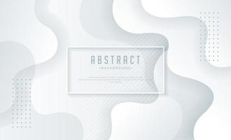 White Abstract Modern Wavy, Wave, Liquid, Fluid ,Paper Cut Style. Background, Wallpaper. vector