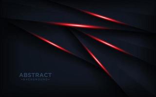Fondo de plantilla de diseño de tecnología moderna de diseño de marco negro rojo metálico abstracto lux, fondo negro y rojo. vector