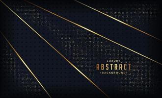 Luxury black background with a combination glowing golden dots with 3D style. vector