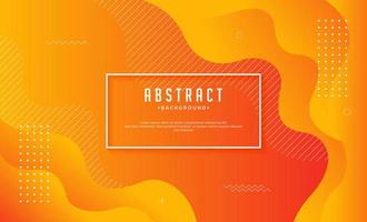 Dynamic textured background design in 3D style with orange color. vector