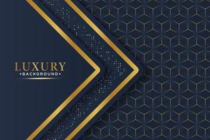 Luxury black background with a combination glowing golden dots with 3D style. vector