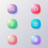 3d Gradient Business Icon vector