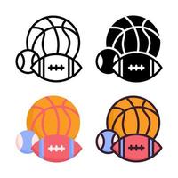 Sports Icon Set Style Collection vector