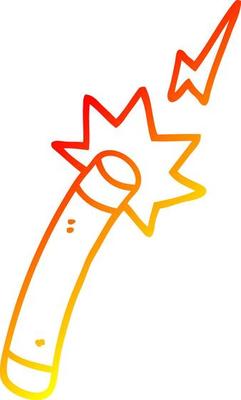 warm gradient line drawing cartoon magician wand