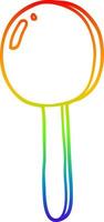rainbow gradient line drawing cartoon lollipop vector