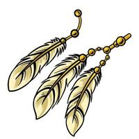 bird feather accessories for display vector