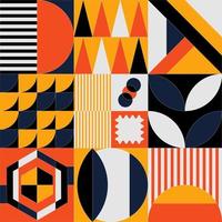 Geometrical art work with simple shapes and figure.Retro abstract vector pattern for business, presentation, branding package, fabric print, wallpaper.