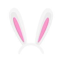 Easter or New Year bunny ears mask. Funny hare ears for photo booth and spring party. Element of rabbit costume vector