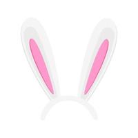 Easter or New Year bunny ears mask. Funny hare ears for photo booth and spring party. Element of rabbit costume vector