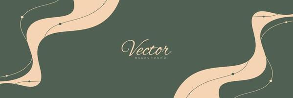 Unique and Clean Minimal long vector banner. Abstract hand-drawn illustration summer background with copy space for text. cover, Poster, Banner