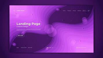 Abstract 3d modern landing page background. with colorful gradient abstract overall layered 3d tubes vector illustration.