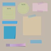 Set of papers for notes vector