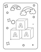 Kids toy coloring page ,easy coloring page for kids vector