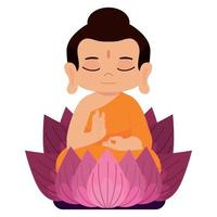 buddha in a lotus vector