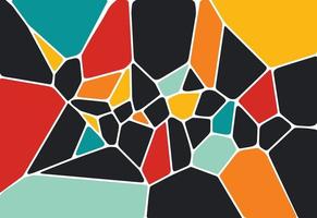 voronoi diagrama colorido textura de mosaico geométrico, fondo, textura de piedra dibujada a mano, patrón de mosaico vectorial de tela impresa vector