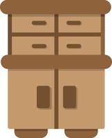 Cabinet Flat Icon vector