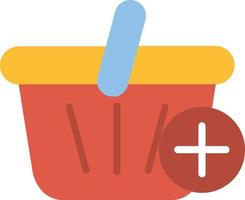 Add To Basket Flat Icon vector