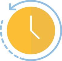 Back In Time Flat Icon vector