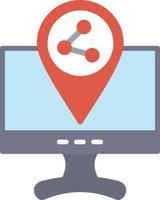 Share Location Flat Icon vector