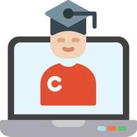 Online Class Flat Icon vector