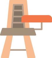 Desk Chair Flat Icon vector