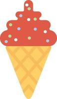 helado icono plano vector