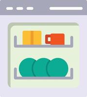 Dishwasher Flat Icon vector