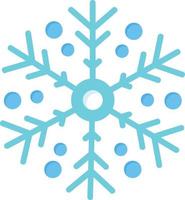 icono plano de copo de nieve vector