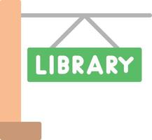 Library Flat Icon vector