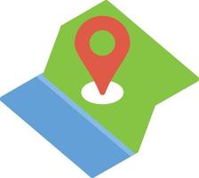 Map  Flat Icon vector