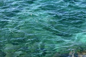 The color of sea water in shallow water. photo