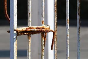 Texture of old and rusty iron photo