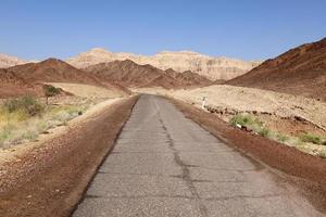 Highway in the Eilat Mountains in the Southern Negev, southern Israel. photo