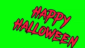 buon halloween schermo verde. schermo verde animato di halloween felice. felice regalo di halloween video