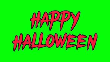 buon halloween schermo verde. schermo verde animato di halloween felice. felice regalo di halloween video