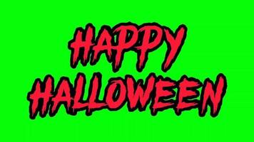 buon halloween schermo verde. schermo verde animato di halloween felice. felice regalo di halloween video